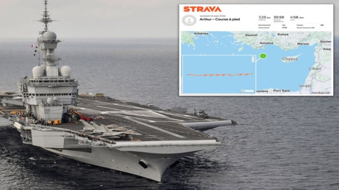Strava Bocorkan Lokasi Kapal Induk Prancis Charles de Gaulle