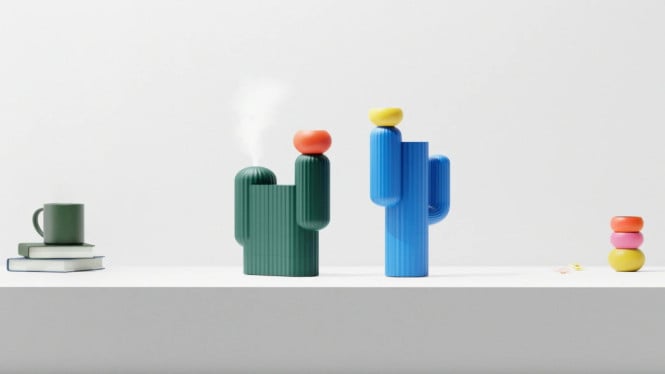 Cabu: Humidifier Bentuk Kaktus Elegan untuk Meja Kerja