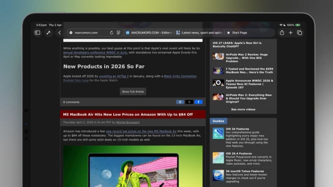 Cara Aktifkan Safari Compact Tab Bar di Mac dan iPad