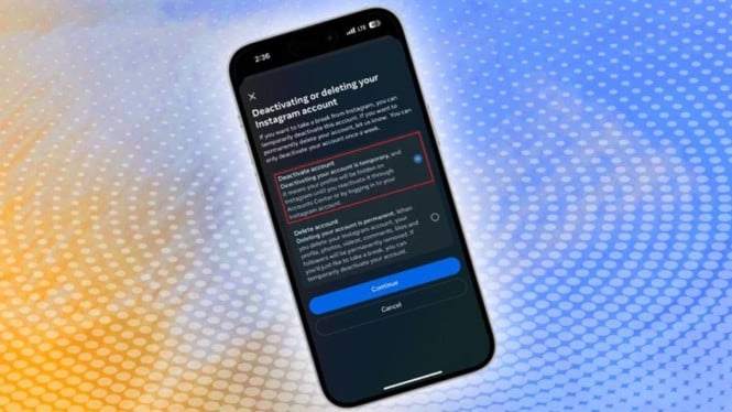 Cara Menonaktifkan IG Sementara lewat HP