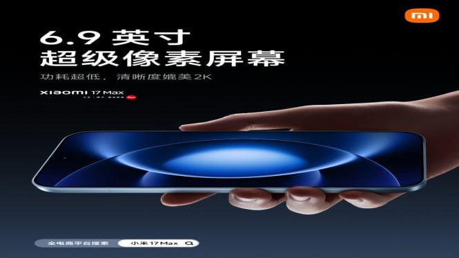 Xiaomi 17 Max dengan baterai 8000mAh dan kamera utama 200MP Leica