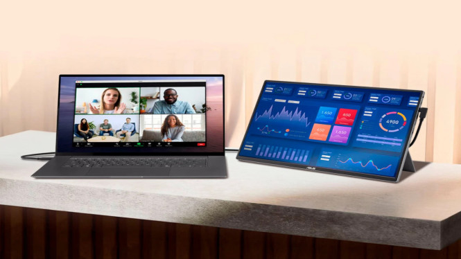 ASUS ZenScreen OLED MQ16FC: Monitor yang Bisa Cas Laptop