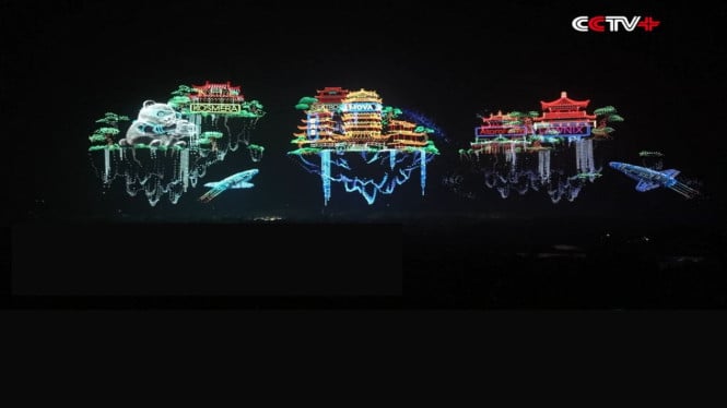 China Pecahkan Tiga Rekor Dunia dengan Pertunjukan Drone Terbesar