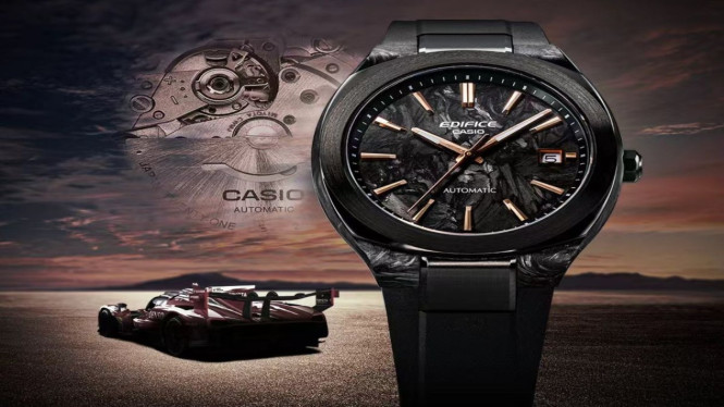 Casio Edifice x Toyota Racing Memperkenalkan Jam Mechanical Dengan Dial Karbon yang Elegan