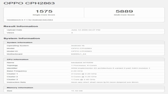 O‌ppo Reno 16 Pro Global Hadir dengan Chipset MediaTek Berbeda