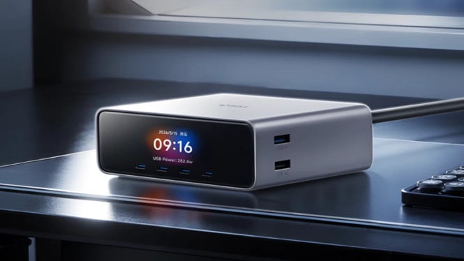 Bull Smart Super Charging Station Ultra Resmi, Charger Desktop 300W dengan 8 Port
