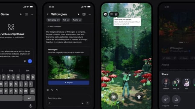 Roblox Rilis Fitur Build: Bikin Game di HP Pakai AI, Tanpa Coding!