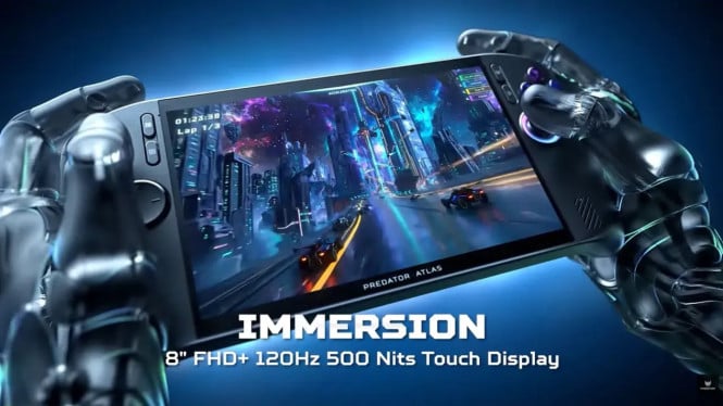 Layar 120Hz & Performa Desktop-Acer Predator Atlas 8 Siap Guncang Pasar Handheld PC
