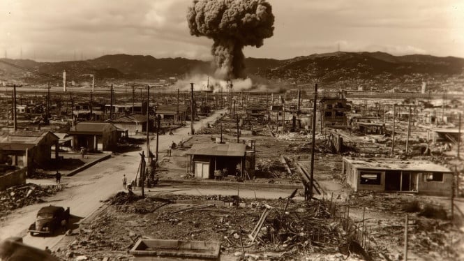 Hiroshima saat bom atom meledak.