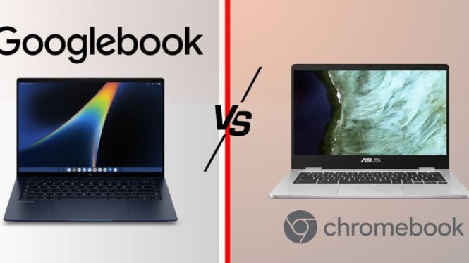 Googlebook hadir sebagai laptop premium berbasis Android, sementara Chromebook tetap menyasar pengguna dengan kebutuhan sederhana dan harga lebih terjangkau.