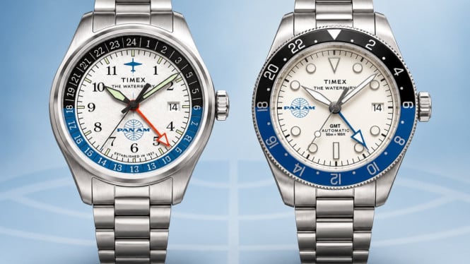 Image 21: Timex's latest Pan Am collaboration includes quartz and automatic Waterbury GMT models