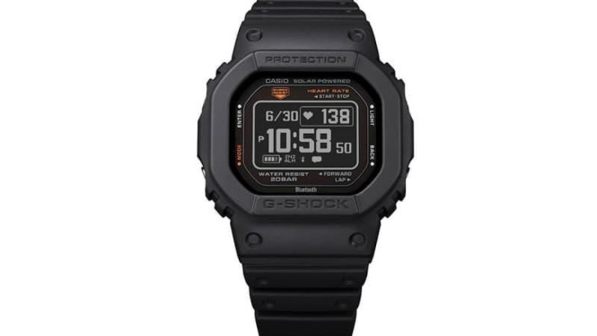 Bocoran gambar Casio G-Shock DW-GH5600 yang dikabarkan menggabungkan heart rate monitor dan Multi Band 6