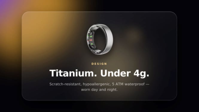 Nova Ring diklaim memiliki casing titanium dan berat kurang dari 4 gram.