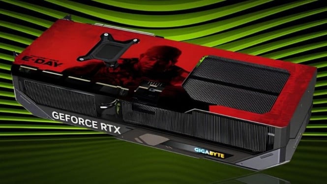 Gigabyte RTX 5080 tampil dengan desain kustom bertema Gears of War: E-Day hasil karya modder Snaxan.