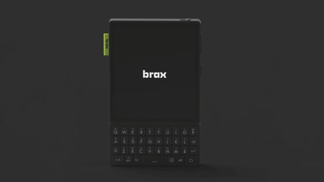 Brax Wink mengombinasikan tombol fisik QWERTY dengan modul baterai yang dapat disesuaikan.