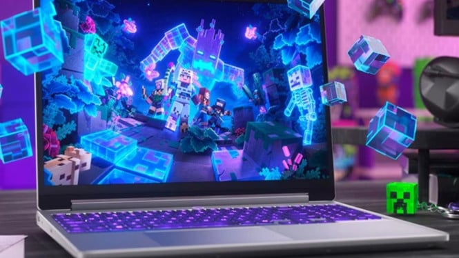 Tampilan Lenovo LOQ Essential 15IRH11 yang mengusung desain minimalis khas lini LOQ dengan opsi warna tunggal.