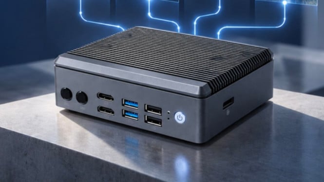 Mini PC Maxtang NXALN51 dibekali prosesor Intel Twin Lake 6W dan empat port Ethernet 2.5G.