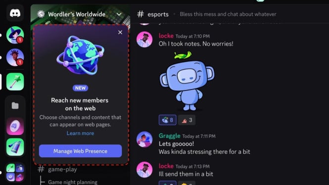 Fitur baru Discord memungkinkan obrolan kanal publik dibaca pengguna internet tanpa bergabung ke server.