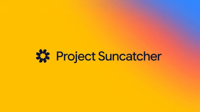 Ilustrasi satelit eksperimental Google Project Suncatcher yang mengusung unit pemrosesan TPU untuk menjalankan model AI langsung dari luar angkasa.