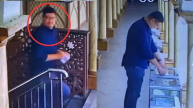 Pria eks pegawai bank BUMN tukar QRIS kotak amal masjid
