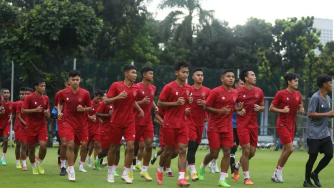 Latihan Timnas Indonesia U-22