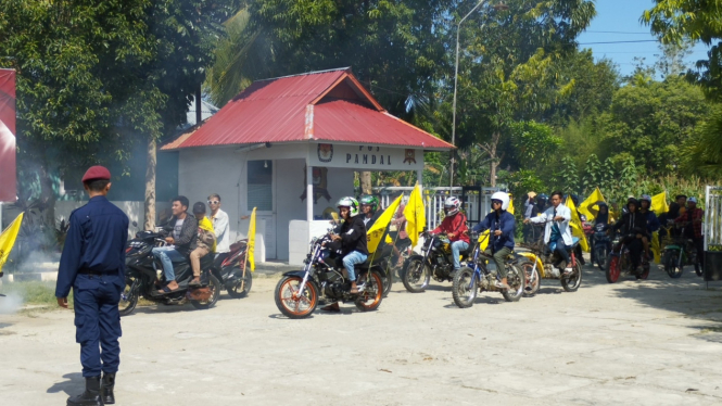 Konvoi motor iringi pendaftaran Bacaleg Golkar Kabupaten Gorontalo