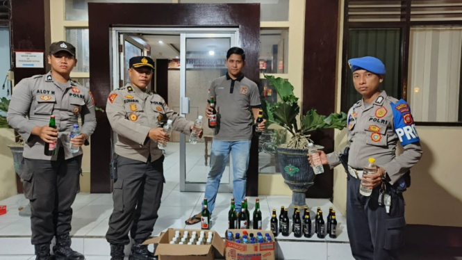 Puluhan botol miras disita Polresta Gorontalo Kota