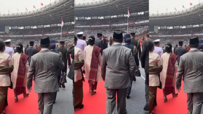 Aksi Prabowo Subianto tak injak karpet merah