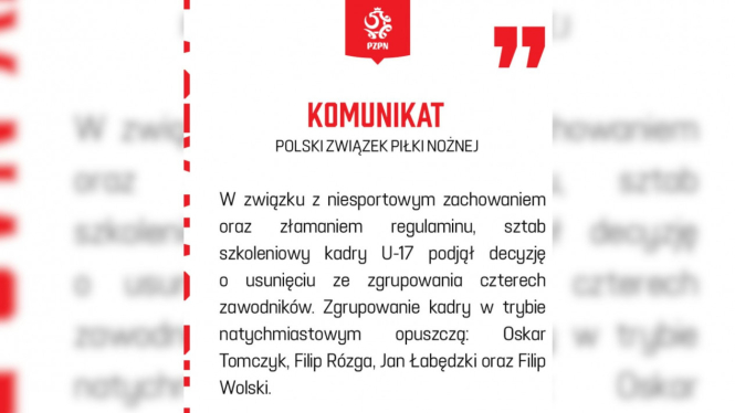 Keterangan resmi Asosiasi Sepakbola Polandia