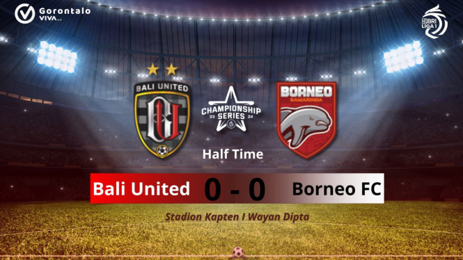 Bali United vs Borneo FC babak pertama 0-0