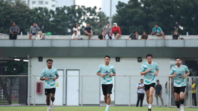 Latihan perdana Timnas Indonesia sebelum Kualifikasi Piala Dunia