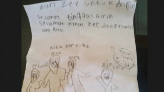 Coretan Perpisahan dari Korban Anak yang Tewas Dibunuh Ayah Kandung di Gresik