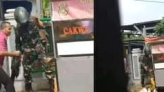 Viral, Aksi Heroik Anggota TNI Menyelamatkan Pedagang Dari Ancaman Ledakan Gas