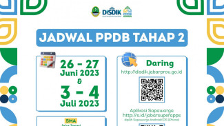 PPDB Jabar Tahap 2 Resmi Dibuka untuk Jalur Zonasi dan Prestasi Nilai Rapor