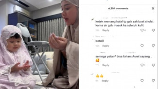Netizen Debatkan Aurel Hermansyah Salat Pakai Kutek