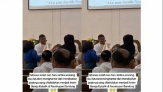 Geger, Seorang Ibu Muslim Antar Anaknya Jadi Imam di Gereja Katolik