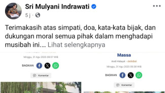 Sri Mulyani Ucapkan Terimakasih di Laman Facebooknya, Warganet Komentar Menohok
