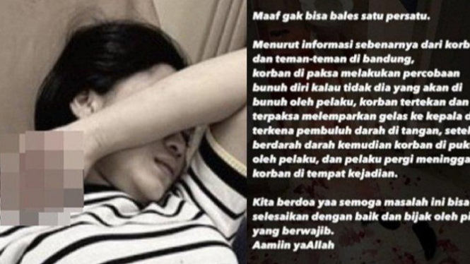 Seorang wanita dianiaya oknum polisi di Bandung