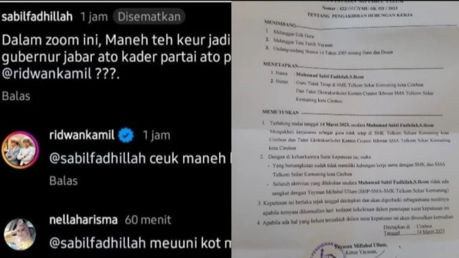 Isi komentar dari Guru SMK terhadap Ridwan Kamil