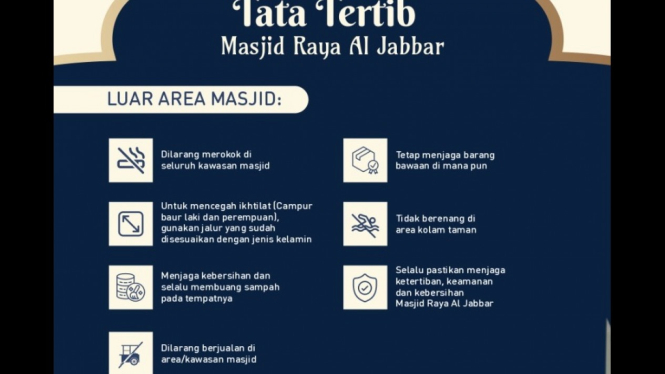 Tata tertib Masjid Raya Al Jabbar