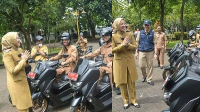 Bupati Anne bagikan motor ke ratusan kades dan lurah