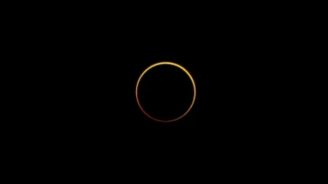 Ilustrasi gerhana matahari cincin