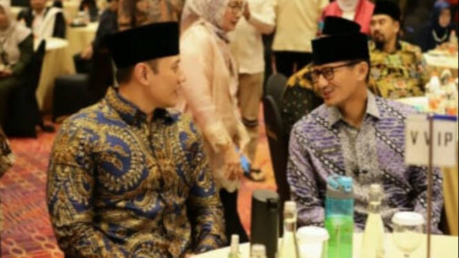 Sandiaga Uno dan Agus Harimurti Yudhoyono (AHY)