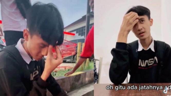 Vicky siswa SMA asal Ciputat yang ditemukan lemas di pinggir jalan