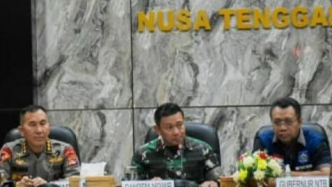 TNI-POLRI dalam Rapat Koordinasi MXGP Sumbawa di Kantor Gubernur NTB