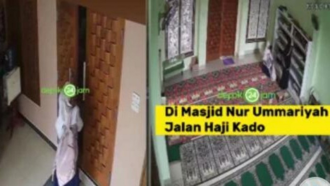 Tangkapan Layar CCTV, Dua Wanita Curi Al-Qur'an