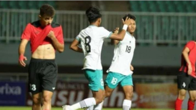 Timnas Indonesia U-17 saat taklukkan Palestina