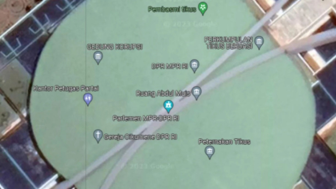 Penamaan Gedung DPR RI di Google Maps