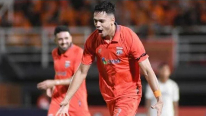 Selebrasi striker Borneo FC, Matheus Pato