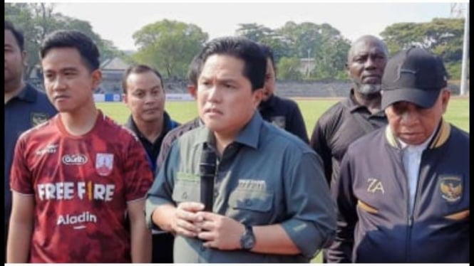 Ketum PSSI, Erick Thohir saat di Solo